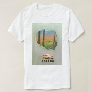 Poland Illustrated travel poster print. T-Shirt