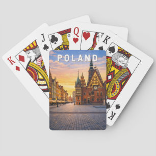 Poland Illustration Travel Art Vintage Playing Cards