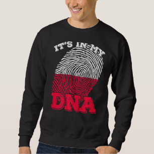 Poland It's In My Dna Proud Polandian Flag Fingerp Sweatshirt