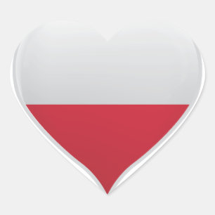 Poland love flag pride heart sticker