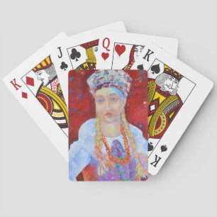 Poland Lowicz dress pride flag colours red white  Playing Cards