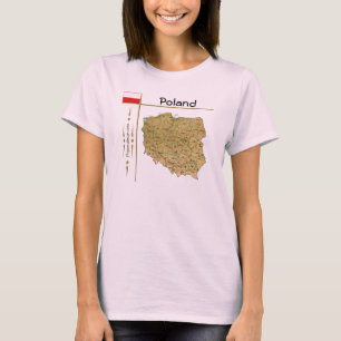 Poland Map + Flag + Title T-Shirt