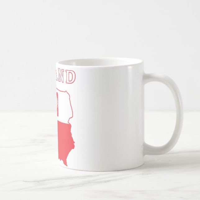 Poland Map With Eagle Coffee Mug (Right)