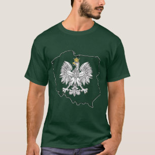 Poland Map With Eagle T-Shirt