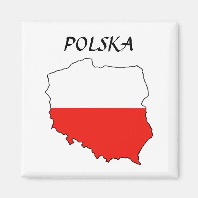 Poland MapFlag "Polska" Magnet (Front)
