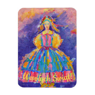 Poland Merry Christmas Wesołych Świąt gift  Magnet