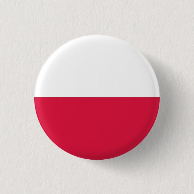 Poland National Flag 3 Cm Round Badge (Front)