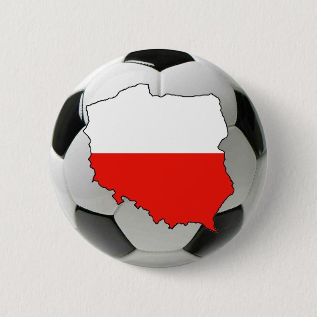 Poland national team 6 cm round badge (Front)