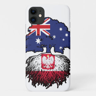 Poland Polish Australian Australia Tree Roots Flag Case-Mate iPhone Case