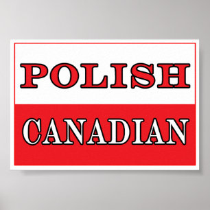 Poland Polish Canadian Flag Poster