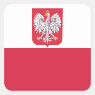 Poland Polish Eagle Crest Square Sticker