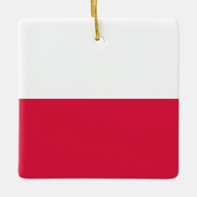 Poland (Polish) Flag  Ceramic Ornament (Front)