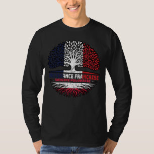 Poland Polish French France Tree Roots Flag T-Shirt