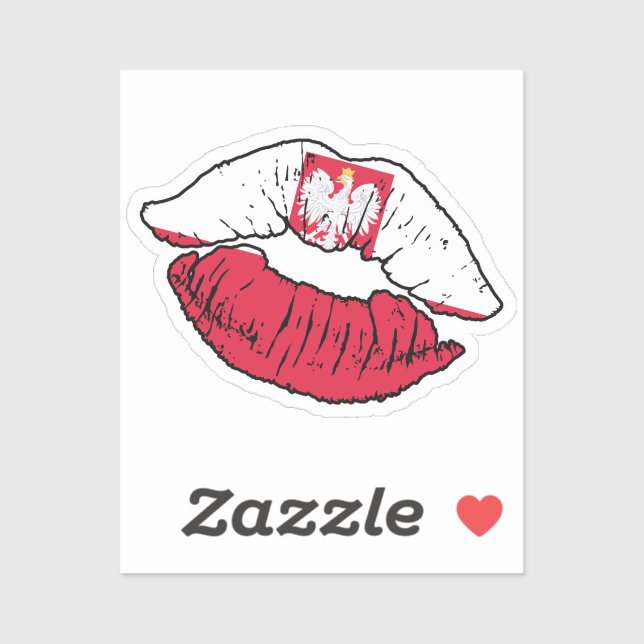 Poland Polish Lipstick Love Flag (Sheet)