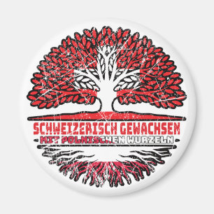 Poland Polish Swiss Switzerland Tree Root Magnet