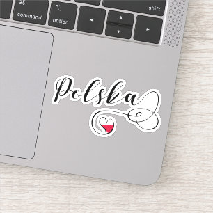 Poland Polska Heart Flag