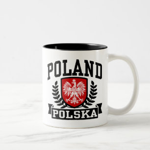 Poland Polska Two-Tone Coffee Mug