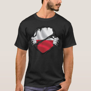 Poland Pure Roots Flag Black T-Shirt