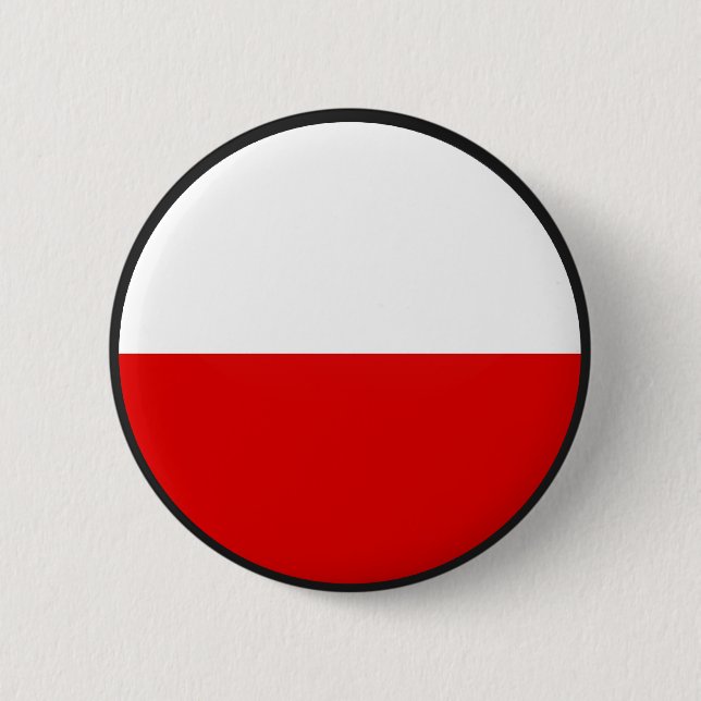 Poland quality Flag Circle 6 Cm Round Badge (Front)