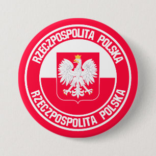 Poland Round Emblem 7.5 Cm Round Badge