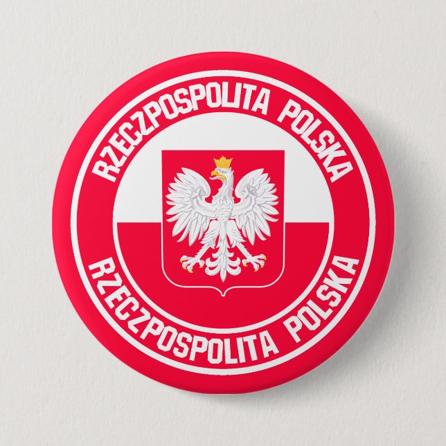 Poland Round Emblem 7.5 Cm Round Badge (Front)