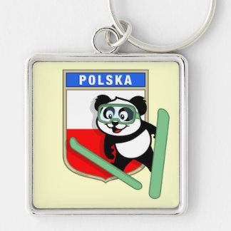 Poland Ski-jumping Panda Key Ring