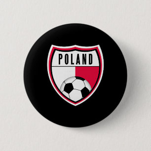 Poland Soccer Jersey Pocket Polish Flag  6 Cm Round Badge