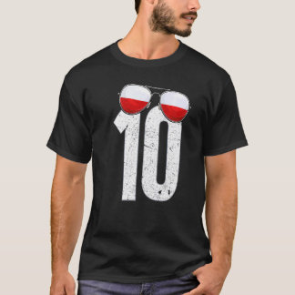 Poland Soccer Player Number 10 Pole Flag T-Shirt