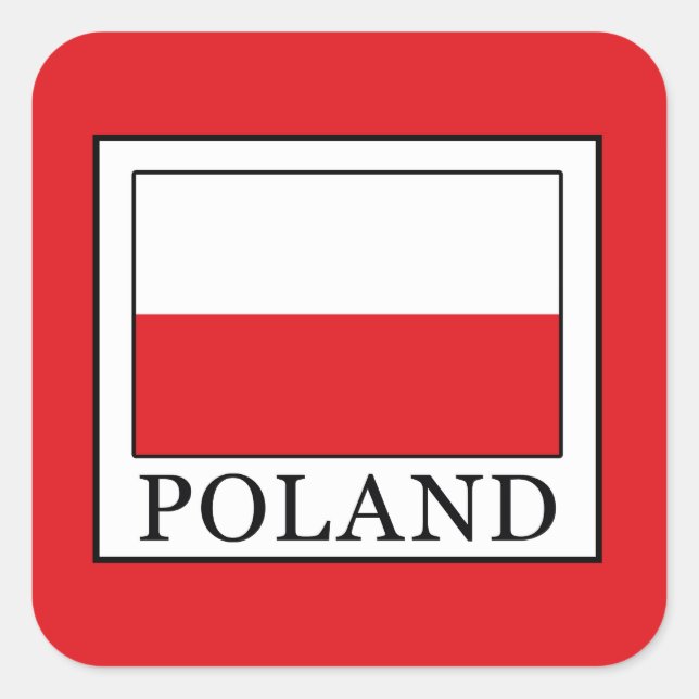 Poland Square Sticker (Front)