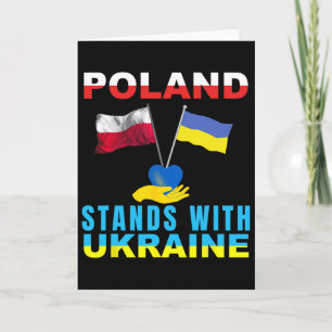 Poland Stands With Ukraine Polish Ukraine  Card