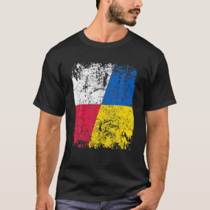 Poland Stands With Ukraine Polish Ukraine Flag Vin T-Shirt