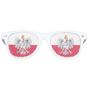 Poland Sunglasses, Party Shades, Polish flag Retro Sunglasses