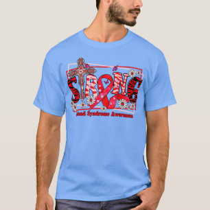 Poland Syndrome Awareness cross ribbon Strong hope T-Shirt