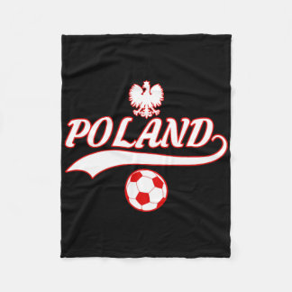 Poland Team World Fan Soccer 2018 Jersey Cup Fan  Fleece Blanket