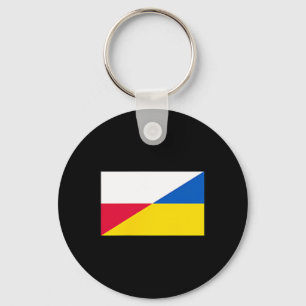 Poland Ukraine Flag Support Friendship Neighbor 1 Key Ring