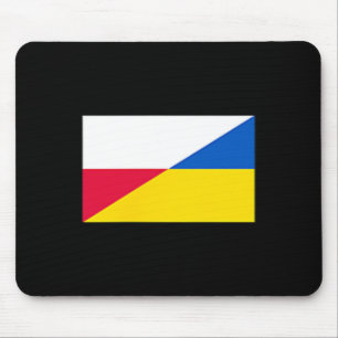 Poland Ukraine Flag Support Friendship Neighbor 1 Mouse Pad