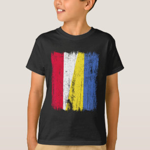 Poland Ukraine Half Flag Polish Ukrainian Heritage T-Shirt