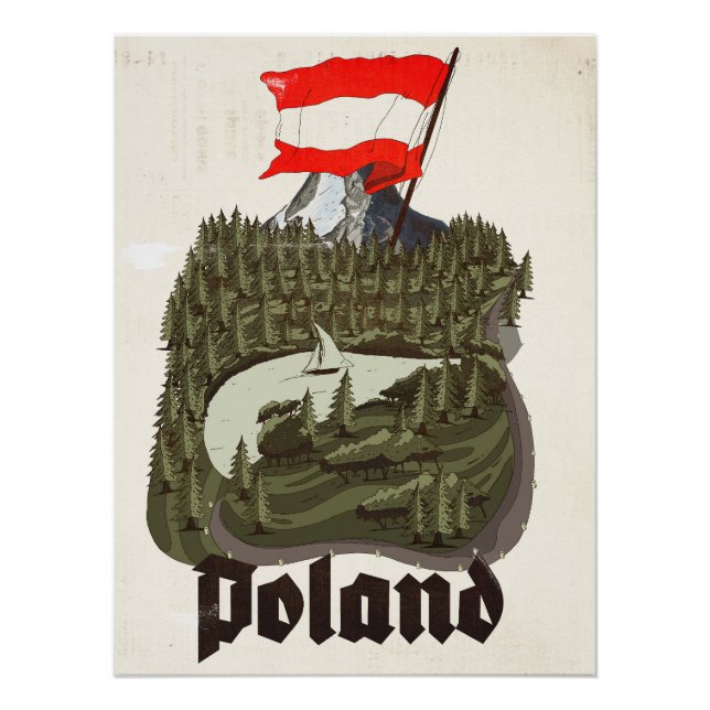 Poland Vintage Travel Poster (Front)