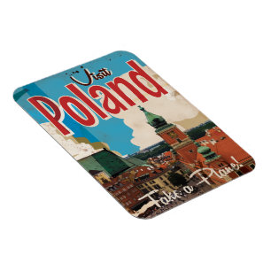 Poland Vintage Travel Poster Magnet