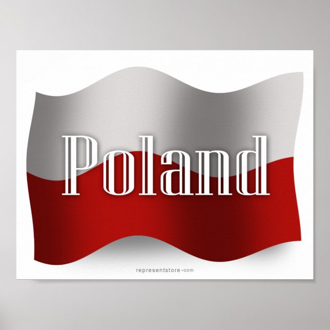 Poland Waving Flag Poster (Front)
