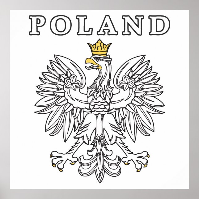 Poland With Polish Eagle Poster (Front)