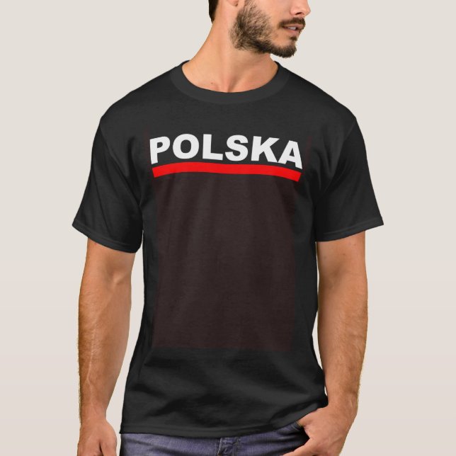 Poland  with Polish Flag T-Shirt (Front)