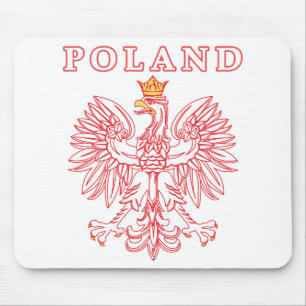 Poland With Red Polish Eagle Mouse Pad