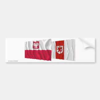Poland & Zachodniopomorskie waving flags Bumper Sticker