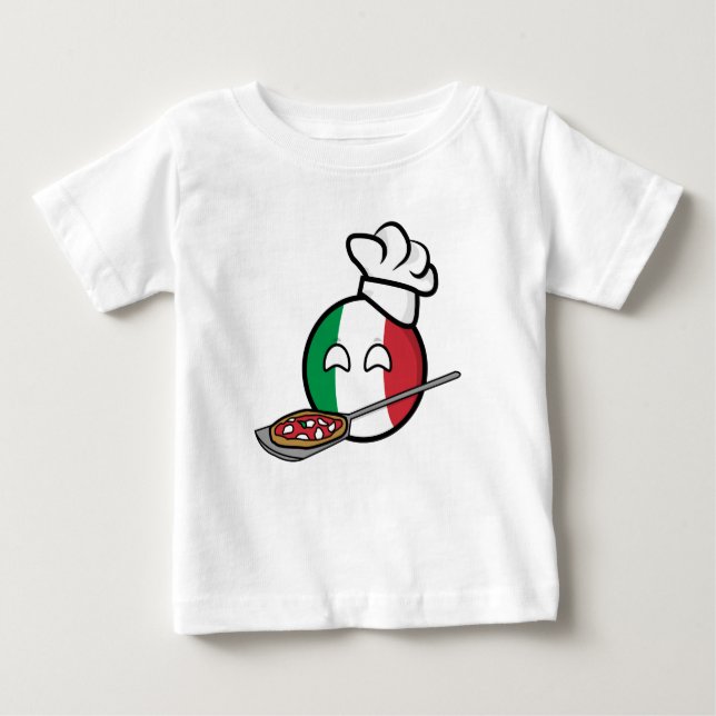 Polandball - Italyball making pizza Baby T-Shirt (Front)