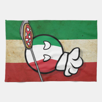 Polandball - Italyball making pizza Tea Towel