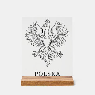 Poland's White Eagle Contemporary State Emblem Acrylic Sign