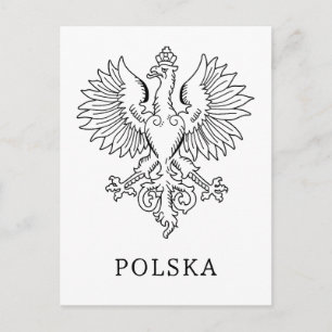 Poland's White Eagle Contemporary State Emblem Holiday Postcard