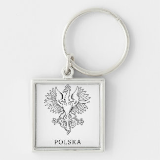 Poland's White Eagle Contemporary State Emblem Key Ring