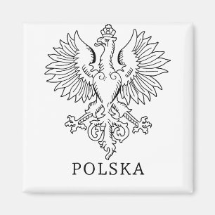 Poland's White Eagle Contemporary State Emblem Magnet